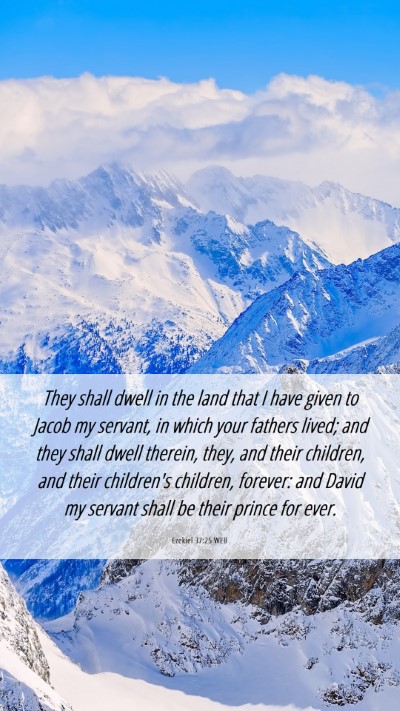 Picture 06 - Ezekiel 37:25 WEB Mobile Phone Wallpaper - They shall dwell in the land that I have given to - Mobile Bible Verse Wallpaper