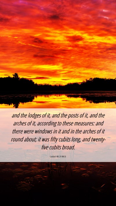 Picture 06 - Ezekiel 40:29 WEB Mobile Phone Wallpaper - and the lodges of it, and the posts of it, and - Mobile Bible Verse Wallpaper