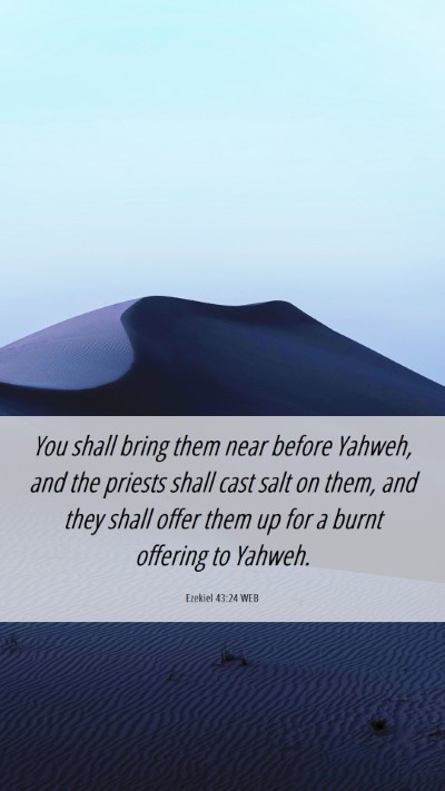 Picture 06 - Ezekiel 43:24 WEB Mobile Phone Wallpaper - You shall bring them near before Yahweh, and the - Mobile Bible Verse Wallpaper