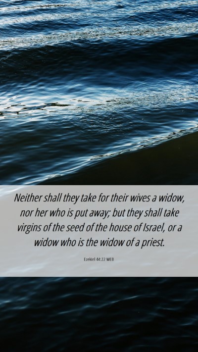 Picture 06 - Ezekiel 44:22 WEB Mobile Phone Wallpaper - Neither shall they take for their wives a widow, - Mobile Bible Verse Wallpaper