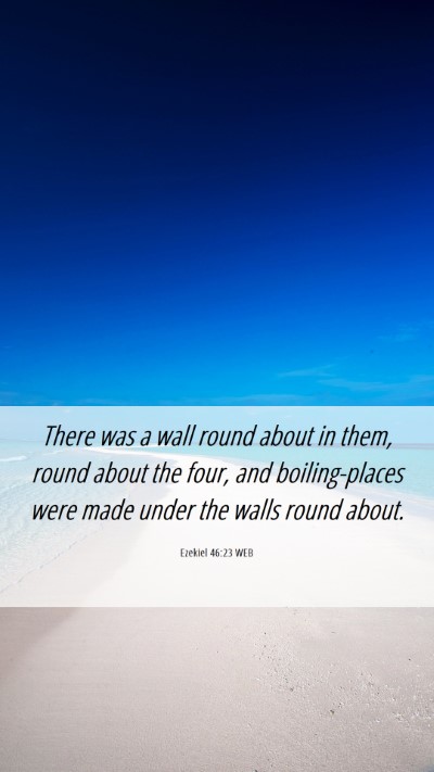 Picture 06 - Ezekiel 46:23 WEB Mobile Phone Wallpaper - There was a wall round about in them, round about - Mobile Bible Verse Wallpaper