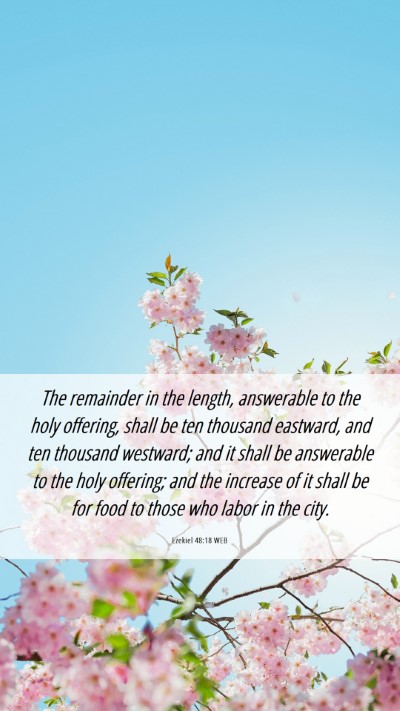 Picture 06 - Ezekiel 48:18 WEB Mobile Phone Wallpaper - The remainder in the length, answerable to the - Mobile Bible Verse Wallpaper