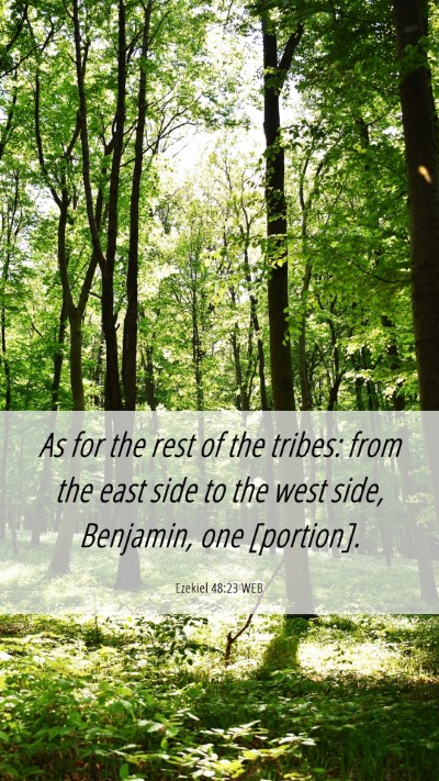 Picture 06 - Ezekiel 48:23 WEB Mobile Phone Wallpaper - As for the rest of the tribes: from the east side - Mobile Bible Verse Wallpaper