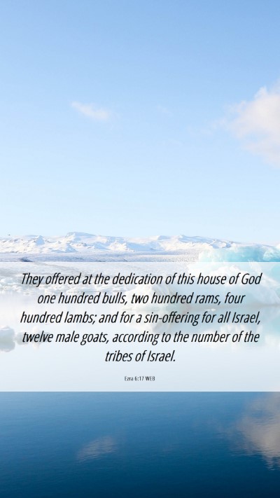 Picture 06 - Ezra 6:17 WEB Mobile Phone Wallpaper - They offered at the dedication of this house of - Mobile Bible Verse Wallpaper