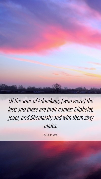 Picture 06 - Ezra 8:13 WEB Mobile Phone Wallpaper - Of the sons of Adonikam, [who were] the last; and - Mobile Bible Verse Wallpaper