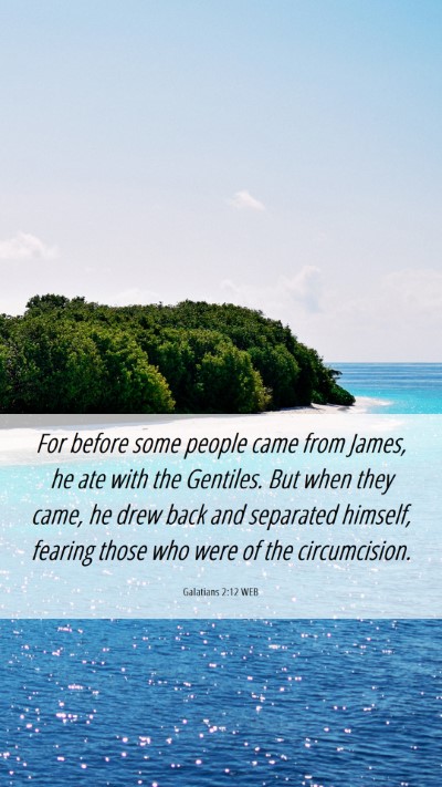 Picture 06 - Galatians 2:12 WEB Mobile Phone Wallpaper - For before some people came from James, he ate - Mobile Bible Verse Wallpaper