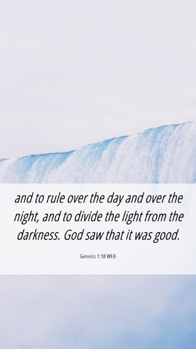 Picture 06 - Genesis 1:18 WEB Mobile Phone Wallpaper - and to rule over the day and over the night, and - Mobile Bible Verse Wallpaper