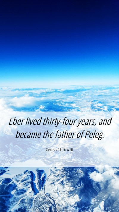 Picture 06 - Genesis 11:16 WEB Mobile Phone Wallpaper - Eber lived thirty-four years, and became the - Mobile Bible Verse Wallpaper