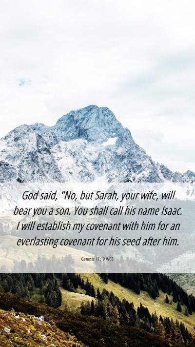 Picture 06 - Genesis 17:19 WEB Mobile Phone Wallpaper - God said, 