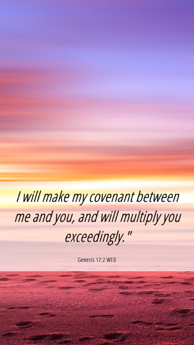 Picture 06 - Genesis 17:2 WEB Mobile Phone Wallpaper - I will make my covenant between me and you, and - Mobile Bible Verse Wallpaper