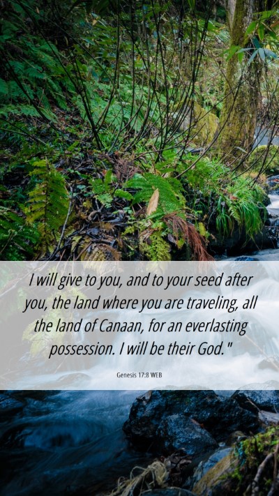 Picture 06 - Genesis 17:8 WEB Mobile Phone Wallpaper - I will give to you, and to your seed after you, - Mobile Bible Verse Wallpaper