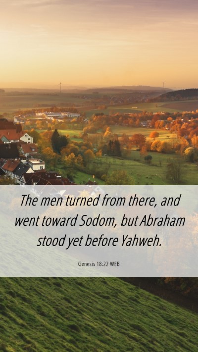 Picture 06 - Genesis 18:22 WEB Mobile Phone Wallpaper - The men turned from there, and went toward Sodom, - Mobile Bible Verse Wallpaper