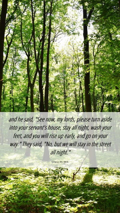 Picture 06 - Genesis 19:2 WEB Mobile Phone Wallpaper - and he said, 