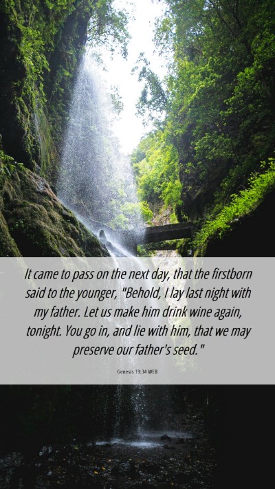 Picture 06 - Genesis 19:34 WEB Mobile Phone Wallpaper - It came to pass on the next day, that the - Mobile Bible Verse Wallpaper