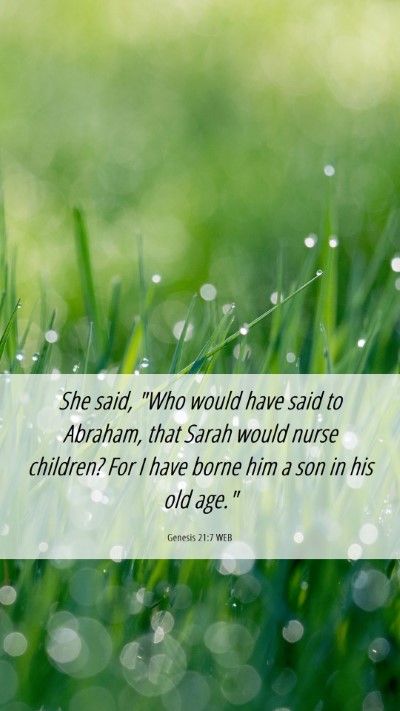 Picture 06 - Genesis 21:7 WEB Mobile Phone Wallpaper - She said, 