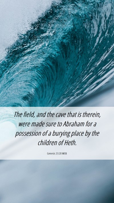 Picture 06 - Genesis 23:20 WEB Mobile Phone Wallpaper - The field, and the cave that is therein, were - Mobile Bible Verse Wallpaper