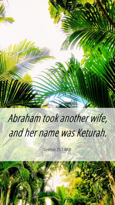 Picture 06 - Genesis 25:1 WEB Mobile Phone Wallpaper - Abraham took another wife, and her name was - Mobile Bible Verse Wallpaper