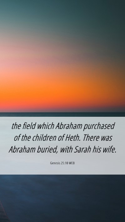 Picture 06 - Genesis 25:10 WEB Mobile Phone Wallpaper - the field which Abraham purchased of the children - Mobile Bible Verse Wallpaper