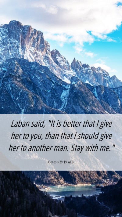 Picture 06 - Genesis 29:19 WEB Mobile Phone Wallpaper - Laban said, 