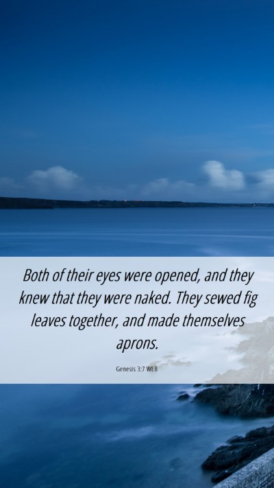 Picture 06 - Genesis 3:7 WEB Mobile Phone Wallpaper - Both of their eyes were opened, and they knew - Mobile Bible Verse Wallpaper