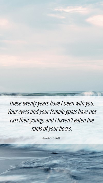 Picture 06 - Genesis 31:38 WEB Mobile Phone Wallpaper - These twenty years have I been with you. Your - Mobile Bible Verse Wallpaper