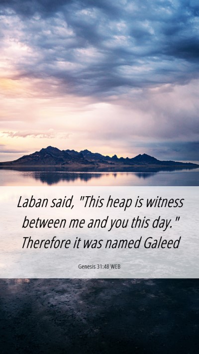 Picture 06 - Genesis 31:48 WEB Mobile Phone Wallpaper - Laban said, 
