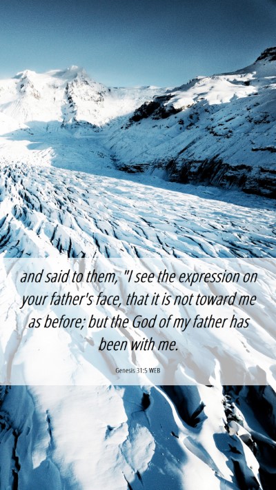 Picture 06 - Genesis 31:5 WEB Mobile Phone Wallpaper - and said to them, 