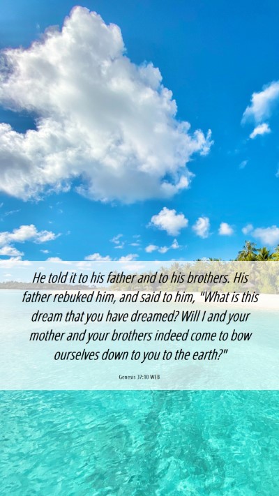 Picture 06 - Genesis 37:10 WEB Mobile Phone Wallpaper - He told it to his father and to his brothers. His - Mobile Bible Verse Wallpaper
