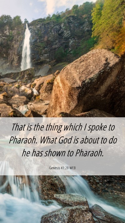 Picture 06 - Genesis 41:28 WEB Mobile Phone Wallpaper - That is the thing which I spoke to Pharaoh. What - Mobile Bible Verse Wallpaper