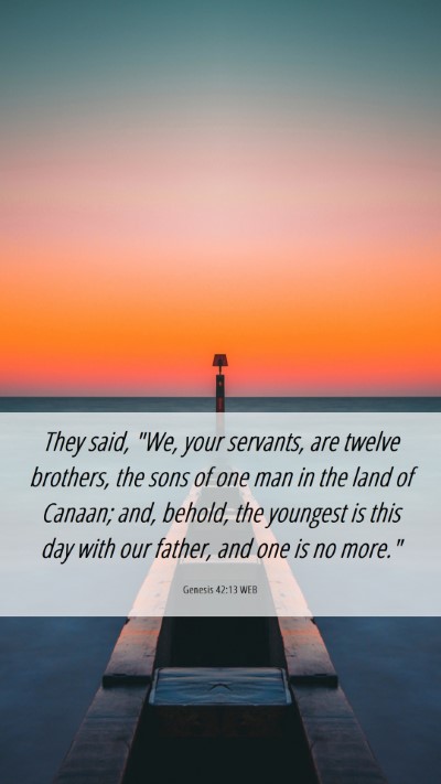 Picture 06 - Genesis 42:13 WEB Mobile Phone Wallpaper - They said, 
