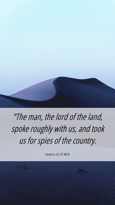 Picture 06 - Genesis 42:30 WEB Mobile Phone Wallpaper - 