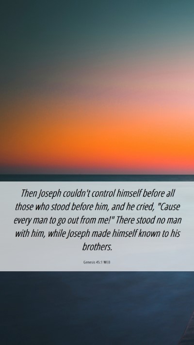 Picture 06 - Genesis 45:1 WEB Mobile Phone Wallpaper - Then Joseph couldn't control himself before all - Mobile Bible Verse Wallpaper