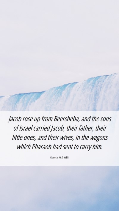 Picture 06 - Genesis 46:5 WEB Mobile Phone Wallpaper - Jacob rose up from Beersheba, and the sons of - Mobile Bible Verse Wallpaper