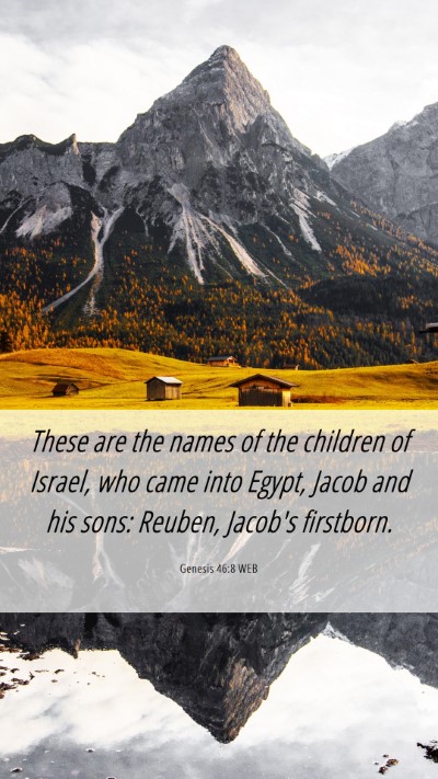 Picture 06 - Genesis 46:8 WEB Mobile Phone Wallpaper - These are the names of the children of Israel, - Mobile Bible Verse Wallpaper