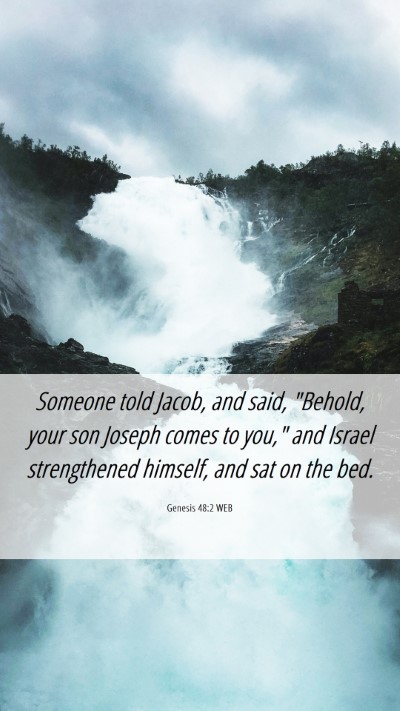 Picture 06 - Genesis 48:2 WEB Mobile Phone Wallpaper - Someone told Jacob, and said, 