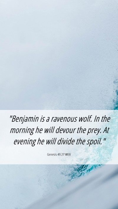 Picture 06 - Genesis 49:27 WEB Mobile Phone Wallpaper - 