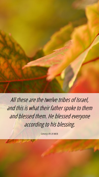 Picture 06 - Genesis 49:28 WEB Mobile Phone Wallpaper - All these are the twelve tribes of Israel, and - Mobile Bible Verse Wallpaper