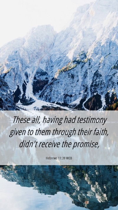 Picture 06 - Hebrews 11:39 WEB Mobile Phone Wallpaper - These all, having had testimony given to them - Mobile Bible Verse Wallpaper
