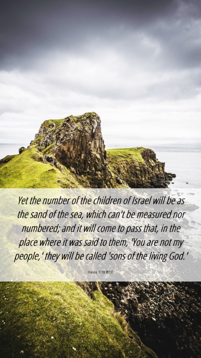 Picture 06 - Hosea 1:10 WEB Mobile Phone Wallpaper - Yet the number of the children of Israel will be - Mobile Bible Verse Wallpaper
