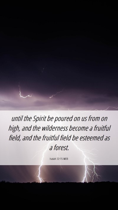 Picture 06 - Isaiah 32:15 WEB Mobile Phone Wallpaper - until the Spirit be poured on us from on high, - Mobile Bible Verse Wallpaper