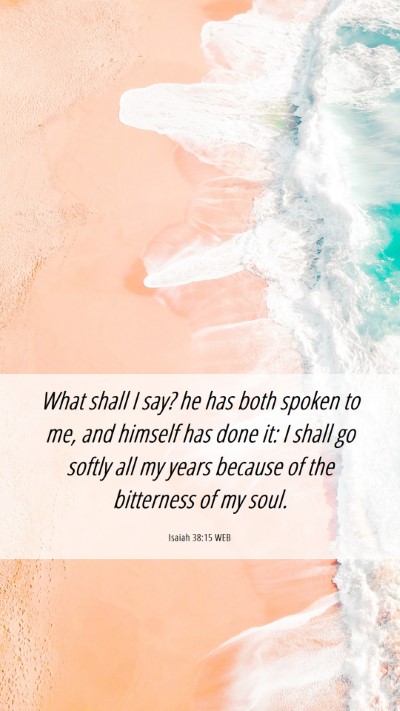 Picture 06 - Isaiah 38:15 WEB Mobile Phone Wallpaper - What shall I say? he has both spoken to me, and - Mobile Bible Verse Wallpaper