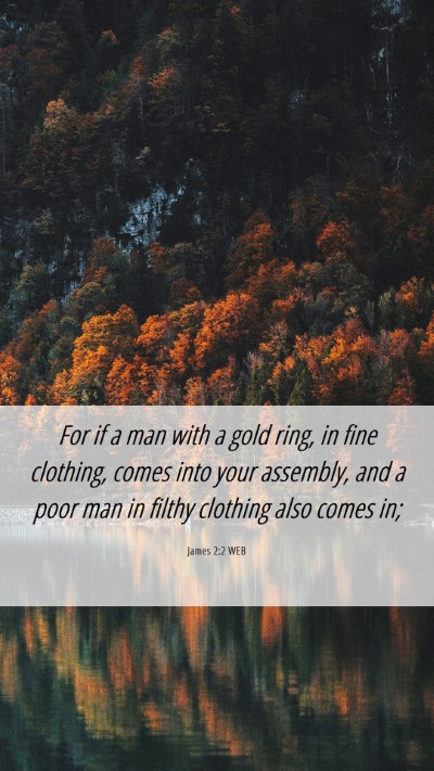 Picture 06 - James 2:2 WEB Mobile Phone Wallpaper - For if a man with a gold ring, in fine clothing, - Mobile Bible Verse Wallpaper