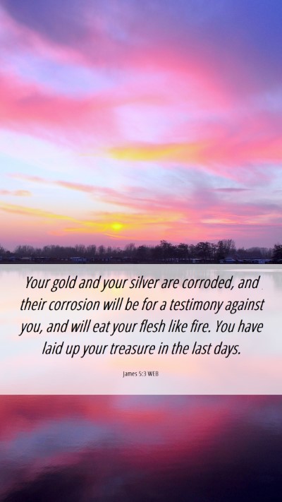 Picture 06 - James 5:3 WEB Mobile Phone Wallpaper - Your gold and your silver are corroded, and their - Mobile Bible Verse Wallpaper