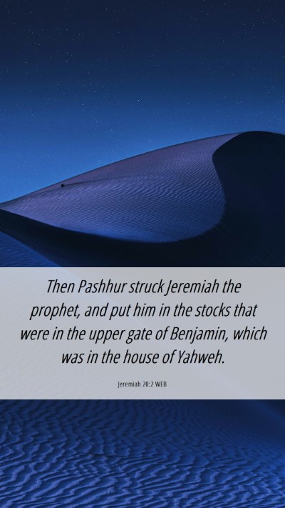 Picture 06 - Jeremiah 20:2 WEB Mobile Phone Wallpaper - Then Pashhur struck Jeremiah the prophet, and put - Mobile Bible Verse Wallpaper