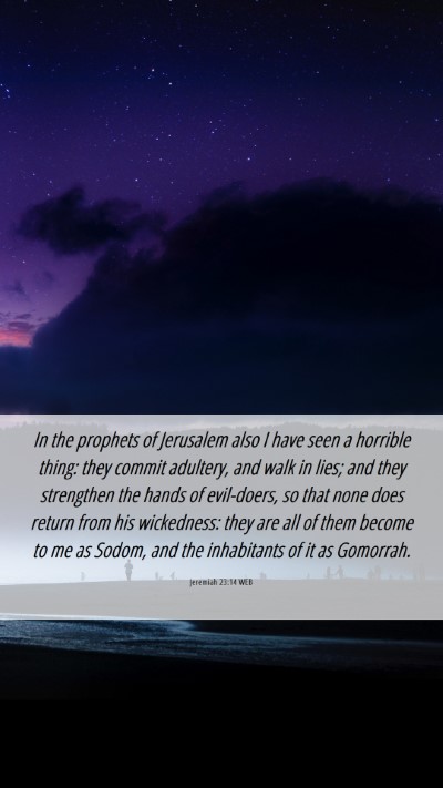 Picture 06 - Jeremiah 23:14 WEB Mobile Phone Wallpaper - In the prophets of Jerusalem also I have seen a - Mobile Bible Verse Wallpaper