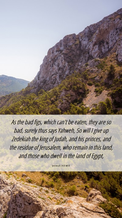 Picture 06 - Jeremiah 24:8 WEB Mobile Phone Wallpaper - As the bad figs, which can't be eaten, they are - Mobile Bible Verse Wallpaper