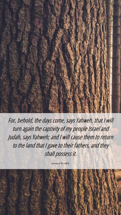 Picture 06 - Jeremiah 30:3 WEB Mobile Phone Wallpaper - For, behold, the days come, says Yahweh, that I - Mobile Bible Verse Wallpaper