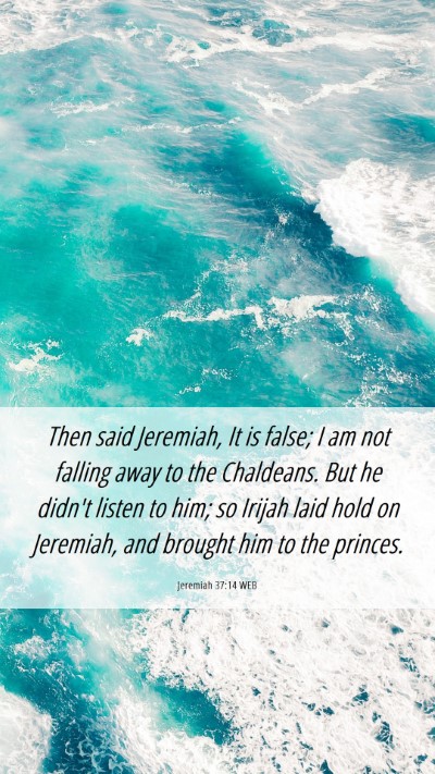 Picture 06 - Jeremiah 37:14 WEB Mobile Phone Wallpaper - Then said Jeremiah, It is false; I am not falling - Mobile Bible Verse Wallpaper