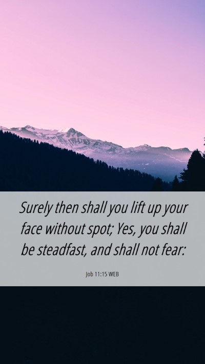 Picture 06 - Job 11:15 WEB Mobile Phone Wallpaper - Surely then shall you lift up your face without - Mobile Bible Verse Wallpaper