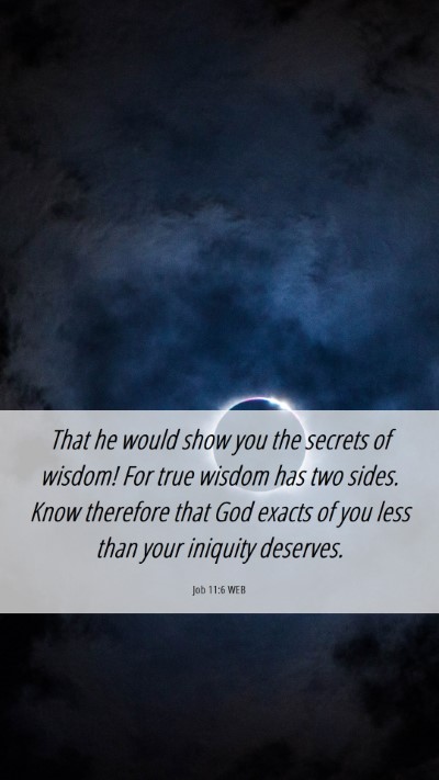 Picture 06 - Job 11:6 WEB Mobile Phone Wallpaper - That he would show you the secrets of wisdom! For - Mobile Bible Verse Wallpaper